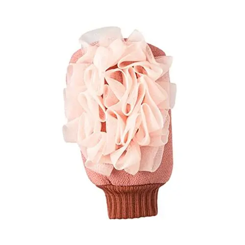 Produktbild: Healeved Badehandschuhe Mit Blumen Peeling-badehandschuhe Duschpeeling Für Den Körper Körpertücher Körperschwämme Zum Duschen Süße Duschhandschuhe Körpertuch Sport Wäscher Rosa Haushalt