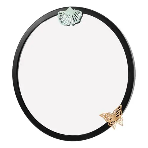 Produktbild: Healeved Wandspiegel Mit Metallrahmen Für Badezimmer Und Schminktisch Kleiner Hängespiegel Für Wanddekoration Klarer Dekorativer Kreisspiegel