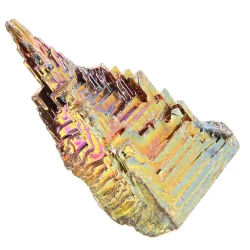 Produktbild: Healeved Bismutkristall-Rohstein Azurit-Kristallcluster heilender Kristallstein bürodeko büro dekoration Kristallprobenschmuck Tischdekoration Mineral schmücken Material Zubehör Ornamente