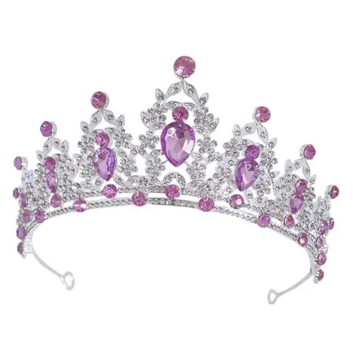 Produktbild: Healeved Braut Stirnbänder für Hochzeit Silberne Krone Im Barockstil Festlicher Kopfschmuck für Frauen und Mädchen