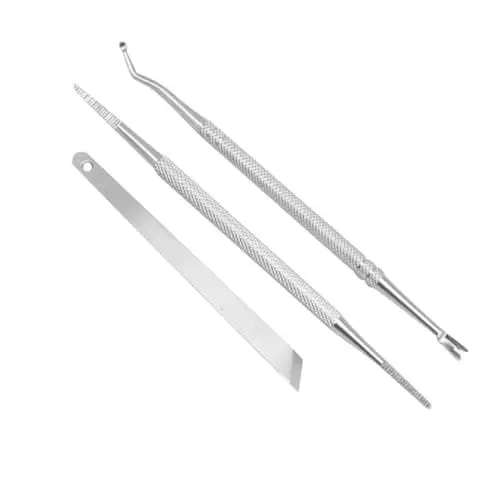 Produktbild: Healeved Nagelpflegeset 3-in-1 Pediküre-werkzeuge Aus Edelstahl Zur Nagelreinigung Und Nagelhautentfernung Sowie Beseitigung Abgestorbener Haut
