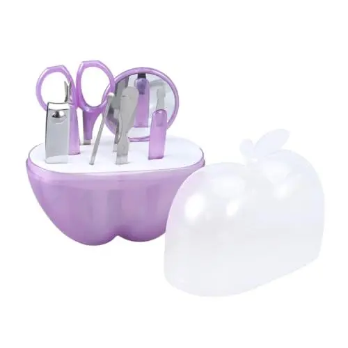 Produktbild: Healeved Nagelknipser Und Nagelhautknipser Pediküre-maniküre-set Mit Schere Beauty-pinzette Spiegel Ohrstöpsel Und Nagelfeile Maniküre-werkzeuge Aus Edelstahl Kompakt Und Für Tägliche