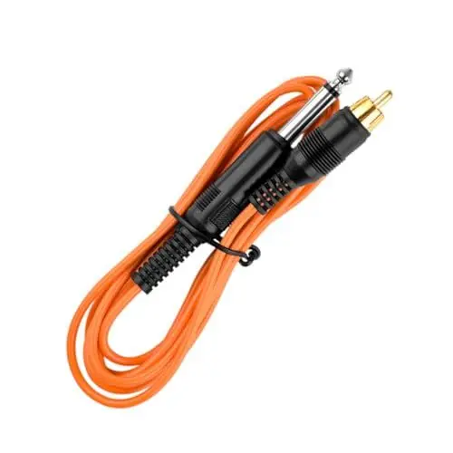 Produktbild: Healeved -Tattoo-Hookline Tattoo-Netzkabel Tattoo-Clip-Kabel Kabel für Tätowiermaschinen Maschinenhakenlinie Maschinenlinie Maschinenkabel Maschinenclipkabel Kieselgel Orange