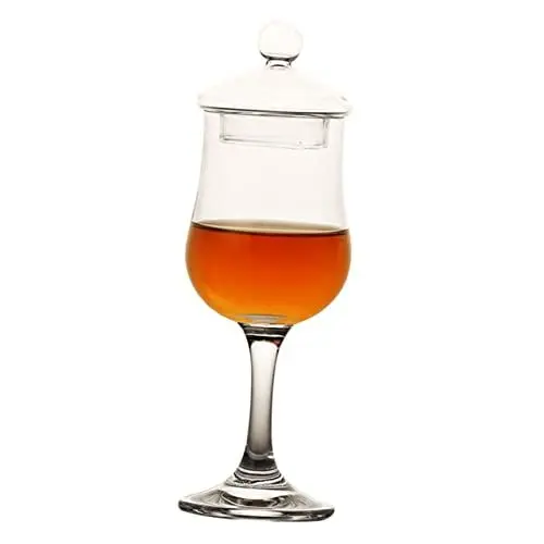 Produktbild: Healeved Verkostungsglas Klarglasbecher Glasbecher Mit Deckel Gläser Mit Deckel Stielgläser Weintrinkbecher Weinverkostungsglas Stylisches Cocktailglas Multifunktions-Verkostungsglas