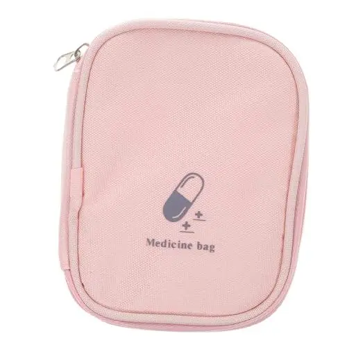 Produktbild: Healeved pille aufbewahrungsbeutel notfallpakete Mini-Arzneimittelbeutel verbandskaste Pillenbeutel Wander-Stilltasche Tragbare Pillentasche Reiseapotheke Oxford-Stoff Rosa