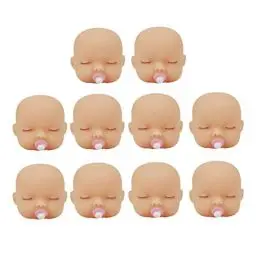 Produktbild: Healifty 10 stücke Vinyl Baby Puppe köpfe für künstler Hand malerei Puppe körperteil DIY Keychain ersatz