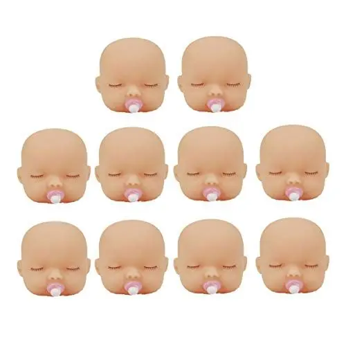 Produktbild: Healifty 10 stücke Vinyl Baby Puppe köpfe für künstler Hand malerei Puppe körperteil DIY Keychain ersatz