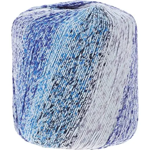 Produktbild: Healifty 1 Rolle Häkelgarn Strickgarn Baumwolle Farbverlauf Garn Kaleidoskop Garn für DIY Hüte Pullover Schal Handschuhe Himmelblau