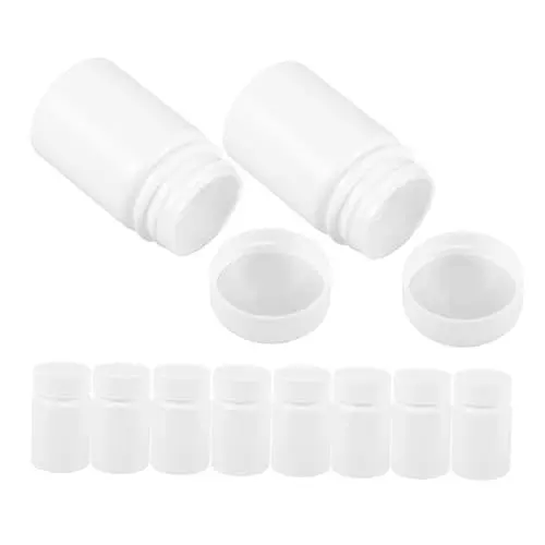 Produktbild: Healifty 1 Satz Solide Flasche Tank Apotheke Reisebehälter Tasche Medizinflasche Arzneimittelverpackung Aufbewahrungsflaschen Für Medikamente Medikamententrageflasche Plastik Weiß 10st