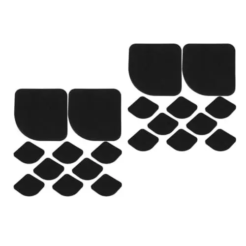 Produktbild: Healifty 2 Sätze Rutschfeste Matte Fußschutz Für Möbel Fußpolster Für Gartenmöbel Bodenmatte Mit Vibrationsplatte Rutschfeste Möbelpads Vibrationsabsorbierende Matte Black Eva 16 Stück * 2