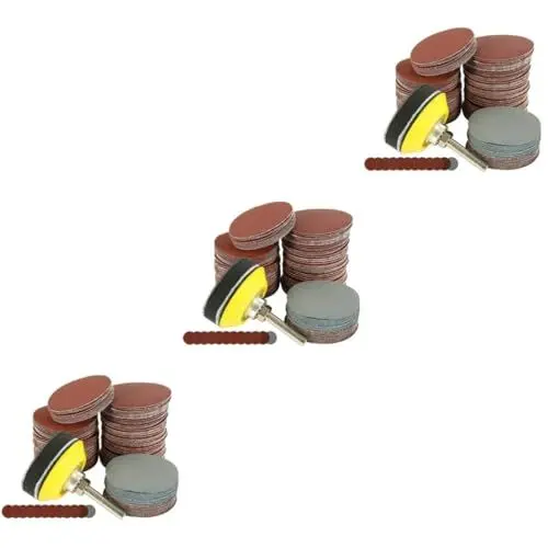 Produktbild: Healifty 300 Teiliges Schleifpapier Set 100 Teilig Beflockter Schmirgel Runde Schmirgelpapiere Einfache Schmirgelpapiere Zum Aufbewahren Von Schmirgelpapieren Zum Reinigen