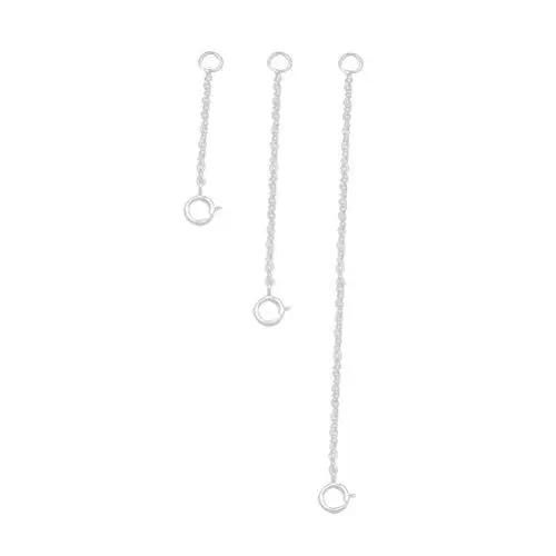 Produktbild: Healifty 3 Stück S925 Kettenverlängerung aus Sterling-Silber mit Verstellung DIY Halskette Zubehörfertigung (Silber)