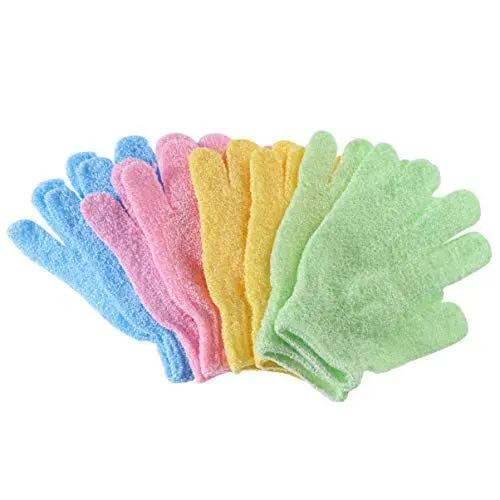 Produktbild: Healifty 4 Paar Bad Peeling Handschuh Handschuh Bad Hocker Scrubber Bürsten Schwamm Peeling Pad