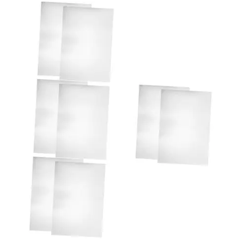 Produktbild: Healifty 4 Sätze Leere Metallplatte Aluminiumblech Aluminiumplatte Aluminiumteller Folientafel Klares Vinyl Aluminium Schwarz Silver 2 Stück * 4