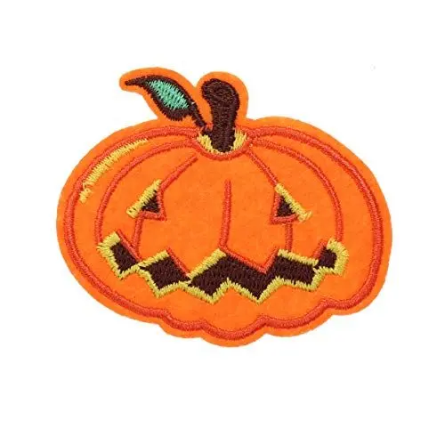 Produktbild: Healifty 5 Stück Halloween Kürbis-Patches zum Aufbügeln bestickte Applikation Kleidung Nähen auf Abzeichen für Hüte, Rucksack, Schal, Hosen