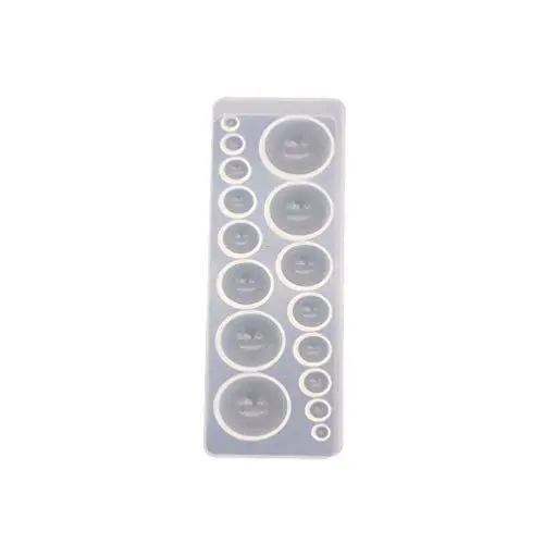 Produktbild: Healifty Cabochon Edelstein Silikonform Runde Harz Epoxy Anhänger Form für Ohrringe Schmuck Machen Gießen DIY Handwerk