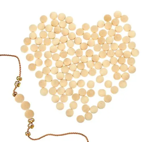 Produktbild: Healifty Holzperlen Rund Holzkugeln DIY Basteln Bemalen 10MM Lotusholz Lose Spacer Perlen OHNE Loch Solide Kugeln Natur Holzfarbe 300 Stück Schmuckherstellung Handwerk Zubehör Schulprojekte…