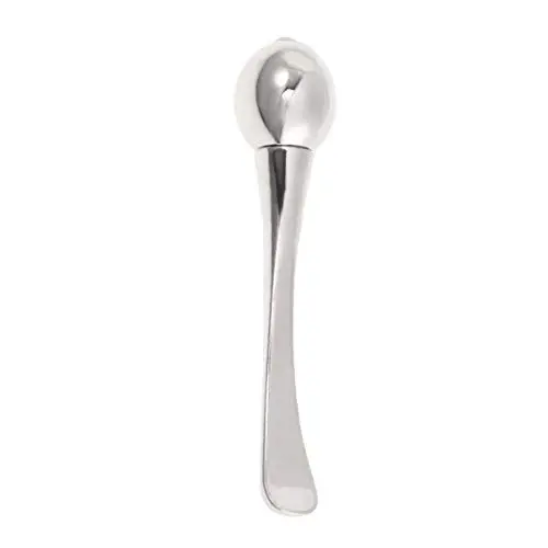 Produktbild: Kosmetik Spatel Zinklegierung Augencreme Werkzeug Gesicht Schönheit Hautpflege Roller Massage Gesicht Frauen Damen Silber