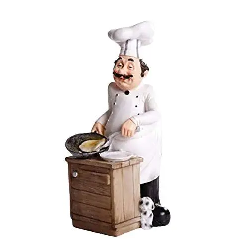 Produktbild: Healifty Krippe Handwerk Harz Koch Figuren Skulptur Miniatur Ornamente Weihnachten Küche Tischplatte Restuarant Ornamente Dekoration für Sammlerstück Einweihungsgeschenke Krippendekoration