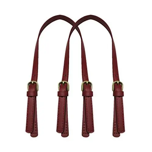 Produktbild: Healifty Leder Taschengriffe Abnehmbare Leder Tasche Gürtel Ersatz Griff DIY Ersatz Tote Taschengriffe Handtasche Zubehör für Einkaufstasche Shopper Tote Handtasche 2 Stück (Rotwein)