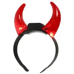 Produktbild: Healifty Leuchtender Teufel Stirnband leuchtet im Dunkeln, rotes Horn Stirnband Foto Prop Geist Kostüm Stirnband Kopfschmuck für Damen Herren