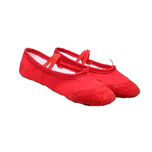 Produktbild: Healifty rote Ballettschuhe Ballettschuhe Pilates Schuhe Yoga Schuhe Tanz Gymnastik Schuhe für Tänzer Erwachsene Größe 39