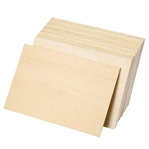 Produktbild: HEALLILY 15 Stück Holzplatten Linde Dünnes Holzbrett Gebäude Schnitzen Handwerk Holzausschnitte Holz Rechteck 150X100x3mm