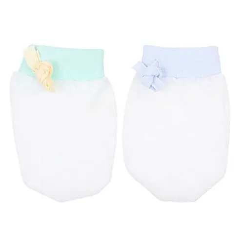 Produktbild: HEALLILY 2 Paare Ant-Scratch-S?uglingshandschuhe Kratzer Babyhandschuhe Neugeborene Seide-Mitte