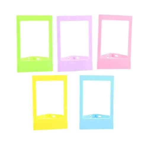 Produktbild: HEALLILY 5 Stück bunte Mini-Bilderrahmen, Fotorahmen, Bürodekoration, kompatibel mit Fujifilm Instax Film Instant-On 9 x 5,7 x 0,7 cm