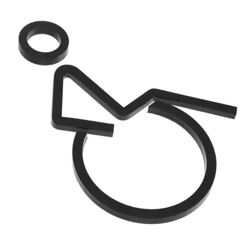 Produktbild: HEALLILY Acryl Rollstuhlschild Behindertentoilette Leicht und Robust Langlebiges Wc Schild für Barrierefreie Öffentliche Toiletten Büros und Aufzüge Praktisches Behindertensymbol