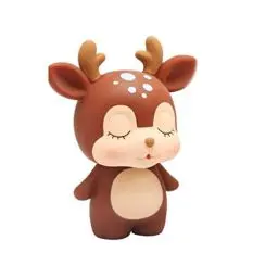 Produktbild: HEALLILY Sparschweinen Spardose Münzbank Geldbank Karikatur Hirsch Spartopf Sparbüchse Tier Modell für Kinder Kleinkinder Geschenk Zuhause Desktop Dekoration Kaffee