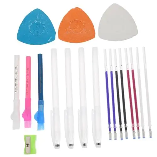 Produktbild: HEALSOPTHY 1 Satz Kreide nähen stoffmarker Fabric Marker stoffmarkierstifte Schneiderkreide Set stoffkreide Stift buntstifte Kreide zum Nähen von Kleidung Maßgeschneiderte Nähstifte Plastik