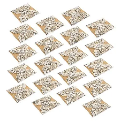 Produktbild: HEALSOPTHY 20 Stück Hochzeitseinladungskarten aus Papier Karten für Hochzeiten Feiern und Besondere Anlässe Druck Stilvolles Design für Unvergessliche