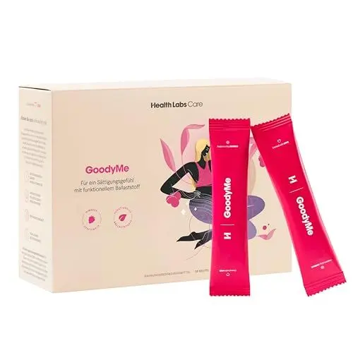 Produktbild: Health Labs Care GoodyMe Ballaststoffe Mix für ein Sättigungsgefühl, Unterdrückt den Appetit, 7g Ballaststoffen pro Beutel, Kalorienarmer Snack, Hilfe beim Abnehmen, 30 Tütchen