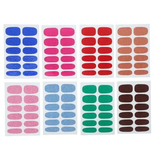 Produktbild: Healvian 16 Blätter fingernagel aufkleber Nail-Art-Wraps Nagellack-Aufkleber Nagelkunstaufkleber Nagelgellack Nagelaufkleber Nagellackaufkleber Vollnagelfolien wasserdicht Nagelpolitur