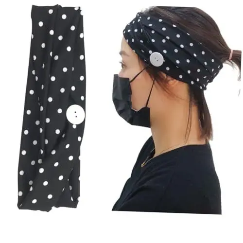 Produktbild: Healvian 1Stk kreative Haarbänder elastische Damenhaarbänder kosmetisches Haarband Bandanas für Frauen hair-band hair band stirnband Haarschmuck für den Sport laufende Kopfbedeckung Black