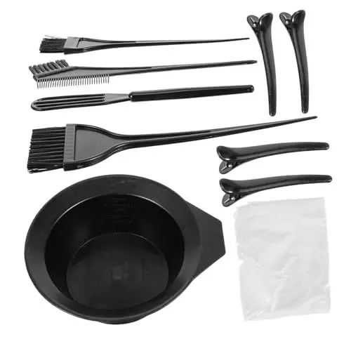 Produktbild: Healvian 1 Satz Haarfärbemittel-set Haarfärbemittel Für Die Ohren Haarfärbeschale Tiefschwarzes Haarfärbemittel Rührschüssel Für Haarfärbemittel Für Haarfärbemittel Black