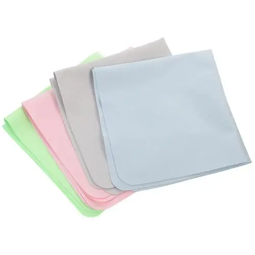 Produktbild: Healvian 4pcs Brillentücher Weiches Linsenreinigungstuch Große Größe Kratzfest Für Brillengeschäft