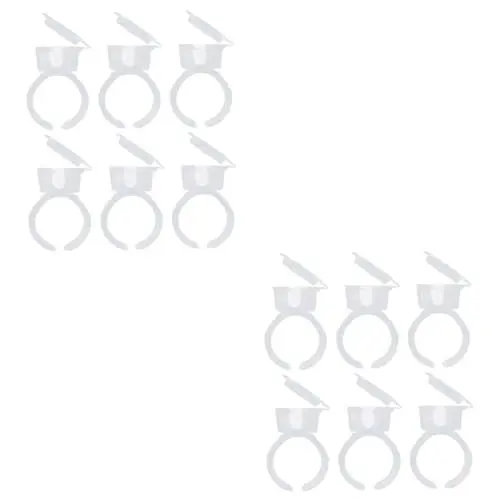 Produktbild: Healvian 200 Stk Ringbecher Microblading-ringschalen Einweg-klebering Tattoo-ringe Ringhalter Tintenkappen Für Tätowierungen Wimpernverlängerungs-klebering Tattoo-farbringe Pigment