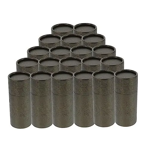 Produktbild: Healvian 20stücke Ätherische Öl Verpackungsboxen Für Flaschen Teeflaschenhalter Geschenkboxen Schwarz-Gold Aus Hochwertigen Materialien Langlebig Und Stabil