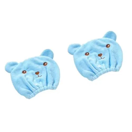 Produktbild: Healvian 2St tierkarikatur trockener haarhut haar handtuch haartuch hairband Bademütze Duschhauben Handtuch Badekappe Cartoon trockenes Haar Hut Wasser aufnehmen trockene Haarkappe Turban