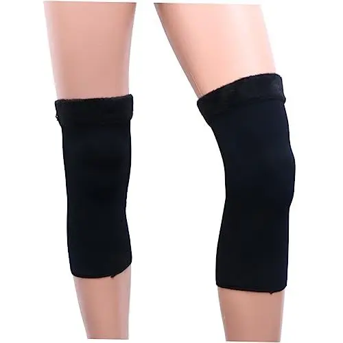 Produktbild: Healvian Verdicken Sie Die Kniestütze Kniescheibe Spurlos Warm Knieschoner Sport Laufen Wandern Basketball Fußball Schwarz