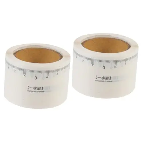 Produktbild: Healvian 2 Rollen Lineal für Augenbrauentattoos brow tool augenbrauenschablone Lineal für die Augenbrauenskala Augenbrauen-Bremssättel Aufkleber Werkzeug zum Messen der Augenbrauen bilden