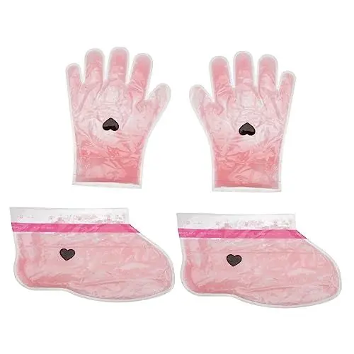 Produktbild: Healvian 2 Sätze Wachstherapie-handschuhe Pädiprotect Schutzzelt The Edith Eger Therme Fußpeeling Fersenschutz Pads Beauty-handwachsabdeckung Spa-wachstherapie-abdeckung Vlies 2 Paar*2