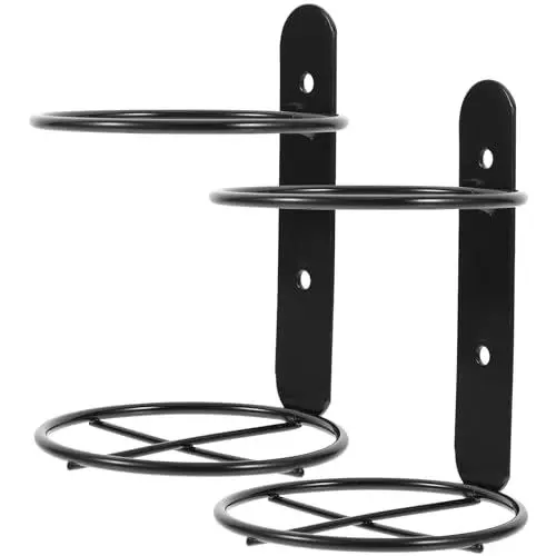 Produktbild: Healvian 2 Stücke Weinregal Zum Aufhängen Flaschenregal Freistehend Weinhalter Wand Montiert Weinregal Metall Wandmontierter Weinständer Weinglashalter Weinflaschenhalter