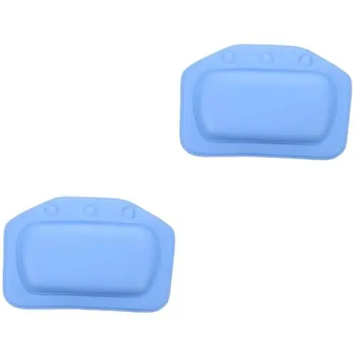 Produktbild: Healvian 2st Badezimmerkissen Mini-Shampoo -kissenauflage Für Nacken Badekissen Für Wannen-Nacken- Und Badewanne Kopf Nackenkissen Luxus Gemütlich Saugnapf PVC