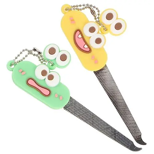 Produktbild: Healvian Nagelfeile-werkzeuge 2 Stück Metall-nagelfeilen Aus Edelstahl Cartoon- Zufälliger Stil