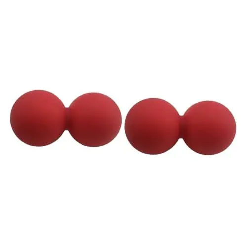 Produktbild: Healvian 2st Muskelrolle Selbstmassage Mobilität Erdnuss Erdnusskugel Erdnuss-massageball Doppelmassage Massagerolle Erdnuss Massieren Silikonrolle Yoga-ball Fußsohle Faszienball Fitness