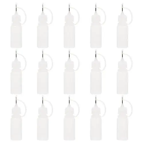 Produktbild: Healvian 30 Stücke 10 Ml Nadelspitze Kleber Flasche Präzisionsspitze Applikator Quetschflasche Leere Kunststoff Flüssigkeit Tropfflaschen Diy Quilling Werkzeug