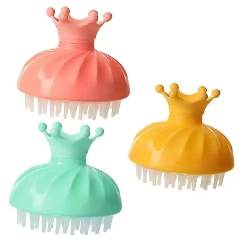 Produktbild: Healvian 3St Shampoobürste für Kinder Babyshampoo Körperpflegeprodukte kinderhaarbürste kinder badewannenmatte Wäscher Shampoo-Bürste für die Kopfhaut verschleißfester Silikon-Schrubber